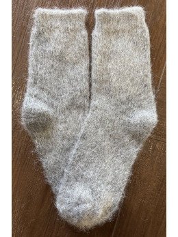Шкарпетки чоловічі з козиного пуху однотонні св сірі