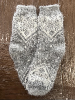 Шкарпетки чоловічі з козиного пуху з орнаментом сузір'я