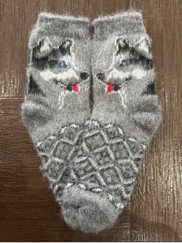 Шкарпетки чоловічі з козиного пуху з хаскі