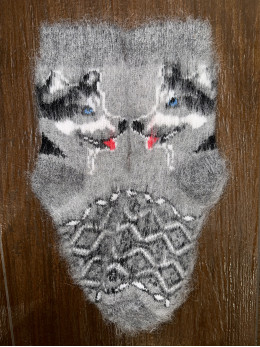 Шкарпетки з козиного пуху для школярів з хаскі