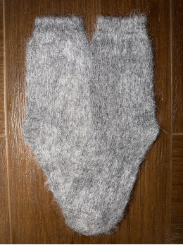 Жіночі шкарпетки з козиного пуху однотонні темно сірі