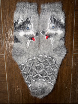 Жіночі шкарпетки з козиного пуху з хаскі