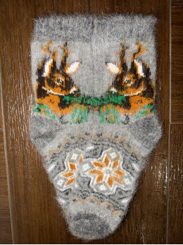 Жіночі шкарпетки з козиного пуху з оленицею