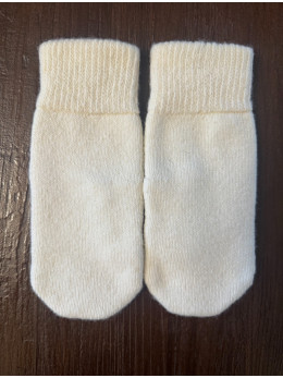 Жіночі рукавички потовщені однотонні білі