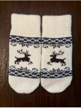 Жіночі рукавички потовщені з оленем Рудольфом