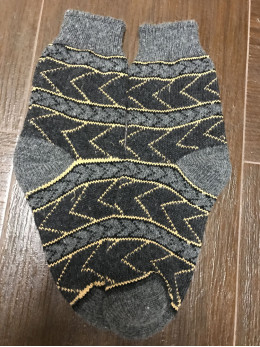 Ангорові чоловічі носки орнамент зигзаг