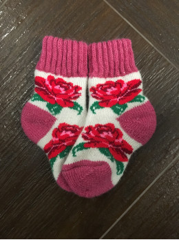 Ангорові дитячі носки р.2 роза рожева