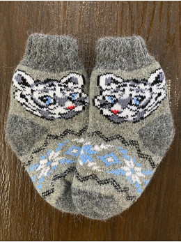 Ангорові дитячі носки р.2 сніжний барс