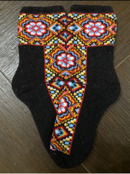 Ангорові жіночі носки вишивка NQ з білим