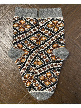 Ангорові жіночі носки орнамент снікерс