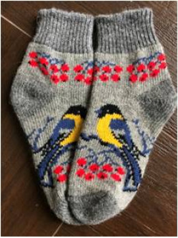 Жіночі слідки синичка на сірому