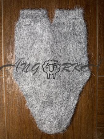 Жіночі шкарпетки з козиного пуху однотонні темно сірі