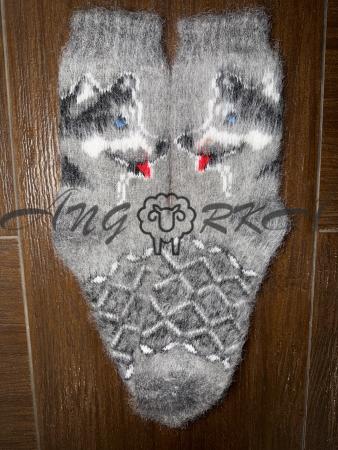 Жіночі шкарпетки з козиного пуху з хаскі