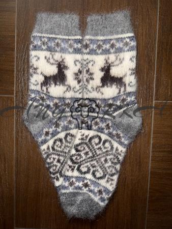 Жіночі шкарпетки з козиного пуху з оленем Рудольфом