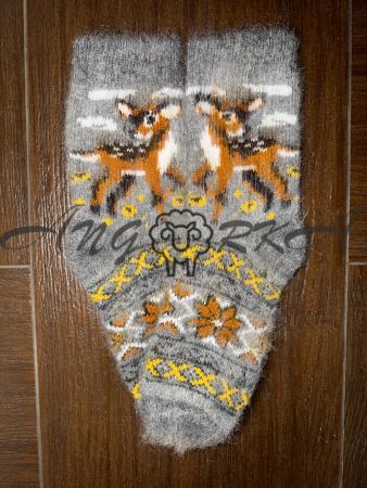 Жіночі шкарпетки з козиного пуху з оленятком Бембі