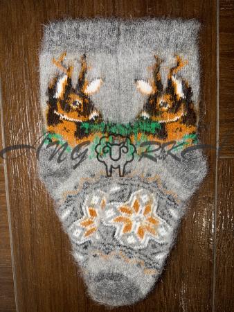 Жіночі шкарпетки з козиного пуху з оленицею