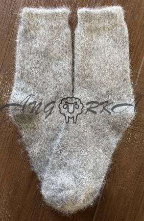 Шкарпетки чоловічі з козиного пуху однотонні св сірі