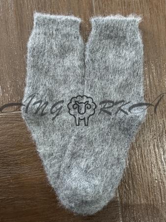 Шкарпетки чоловічі з козиного пуху однотонні темно сірі