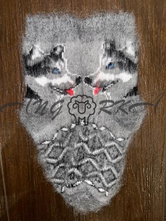 Шкарпетки з козиного пуху для школярів з хаскі