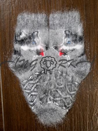 Шкарпетки дитячі з козиного пуху для дошкільнят з хаскі