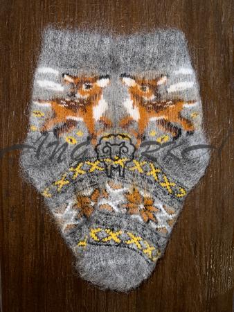 Шкарпетки дитячі з козиного пуху для дошкільнят з оленятком Бембі