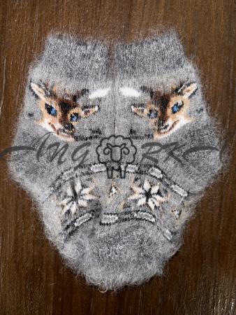 Шкарпетки дитячі з козиного пуху для малюків з оленятком Бембі