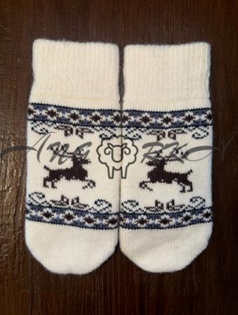 Жіночі рукавички потовщені з оленем Рудольфом