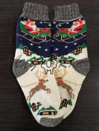 Ангорові жіночі носки Санта Клаус із санами