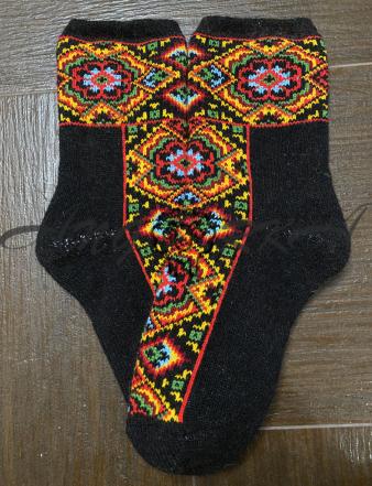 Ангорові жіночі носки вишивка NQ з чорним