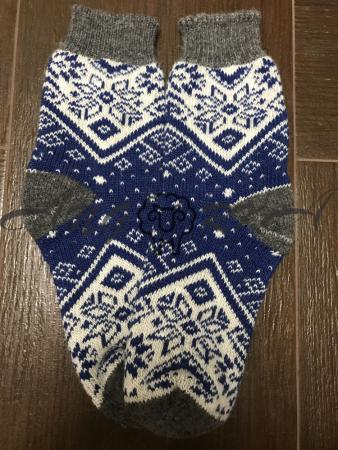 Ангорові чоловічі носки орнамент сузір'я на синьому