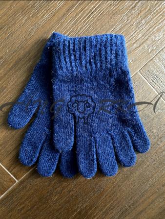 Ангорові чоловічі перчатки сині