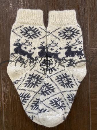 Ангорові жіночі носки олень із сніжинкою