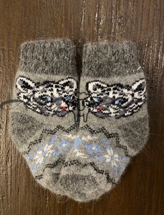 Ангорові дитячі носки р.1 сніжний барс 