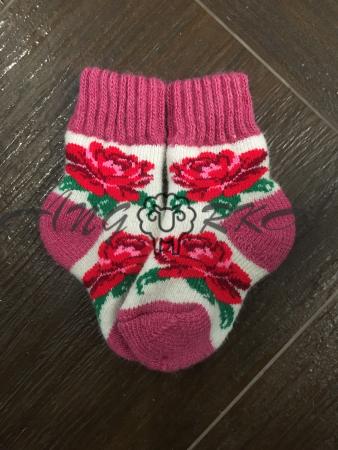 Ангорові дитячі носки р.2 роза рожева
