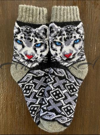 Ангорові дитячі носки р.3 сніжний барс